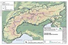 Karte Alpenkonvention